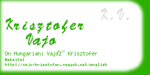 krisztofer vajo business card